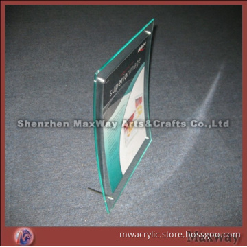Freestanding Diaphanous Widely Used Acrylic/Plexiglass Photo/Card Frame Rack